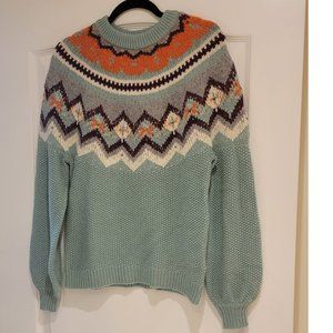 J.Crew Zigzag Fair Isle sweater